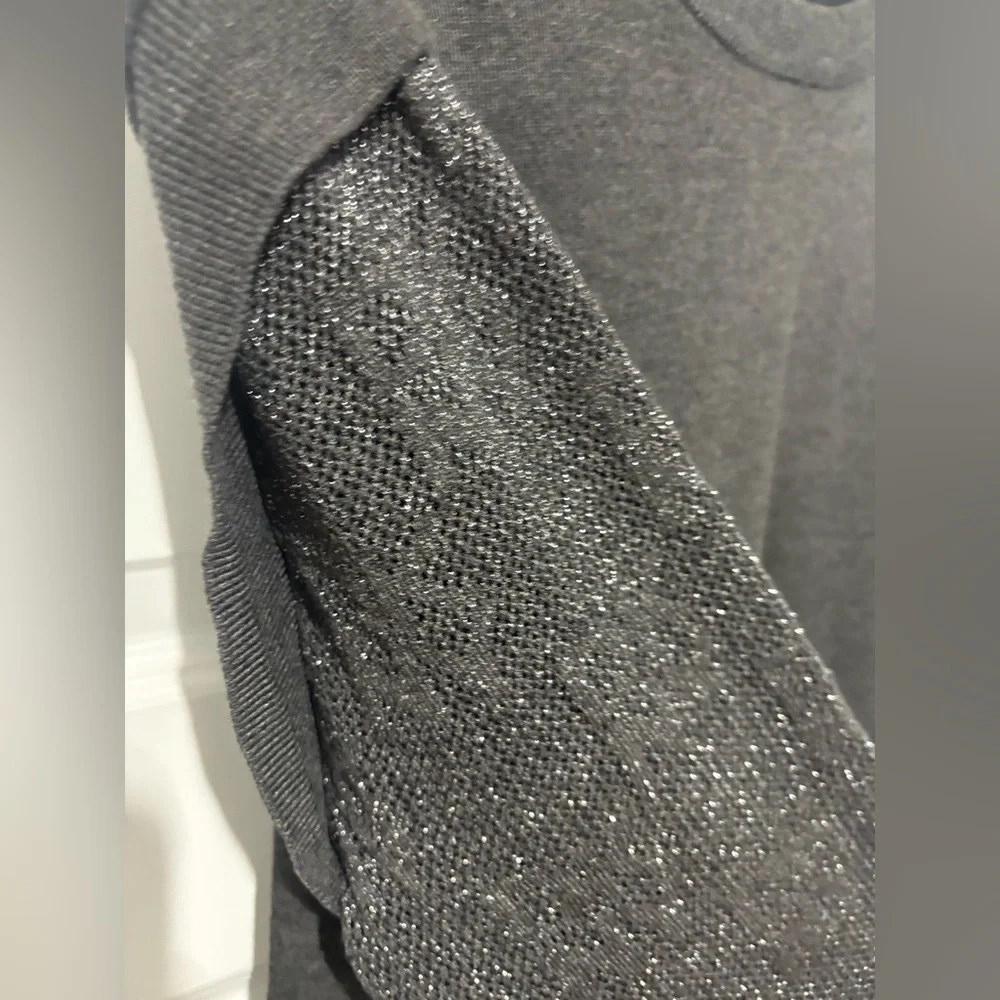 NWT DKNY Charcoal Elevated Knit Crewneck Sweatshirt - Picture 3 of 7